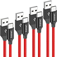 Los mejores  - Cable USB Tipo C- 4Pack [0.3M 1M 2M 3M] 3A Cargador Tipo C Nylon Carga Rápida y Sincronización Cable USB C para Galaxy…